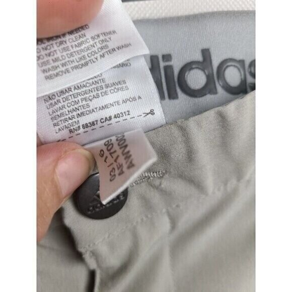Adidas Mens Chino Pants Size 36 Gray Nylon Hiking Outdoor Activewear Casual - Picture 6 of 8